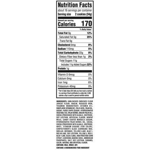 Candy Blast Chips Ahoy! Cookies, Family Size, 18.9 oz