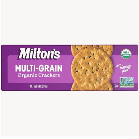 Milton's Organic Crackers, Made With 4 Whole Grains & 3 Seeds, 6 Oz