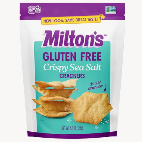 Milton’s Gluten Free Crackers, Crispy Sea Salt, 4.5 Oz