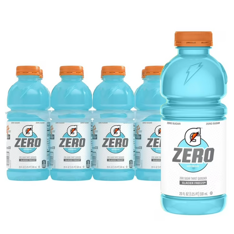 Gatorade Zero Sugar Thirst Quencher Glacier Freeze, 20 fl oz Bottles, 8 Count