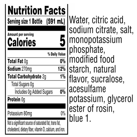 Gatorade Zero Sugar Thirst Quencher Glacier Freeze, 20 fl oz Bottles, 8 Count