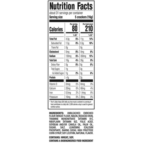 Ritz Fresh Stacks Original Crackers, Travel Snacks, Family Size, 17.8 oz
