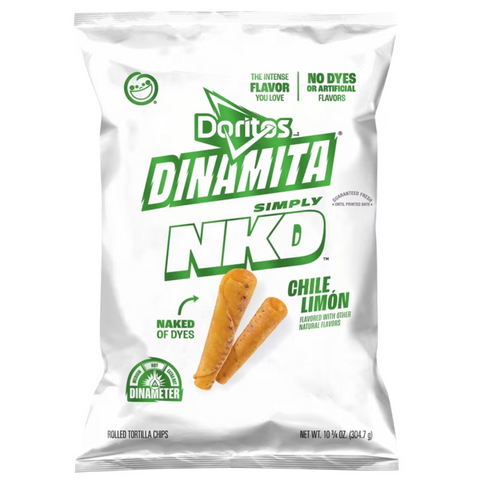 Doritos Dinamita Simply NKD Rolled Chile Limon Tortilla Chips, 10.75 oz