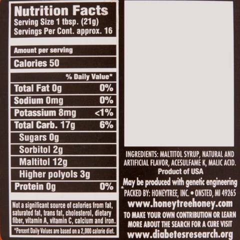 HoneyTree Sugar Free Imitation Honey, 12 oz