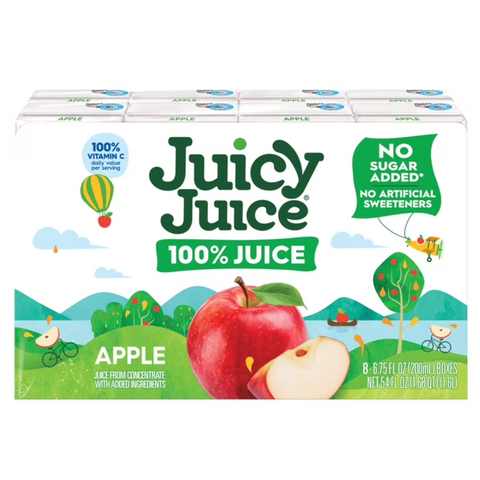Juicy Juice 100% Juice, Apple Juice, 6.75 fl oz, 8 Count