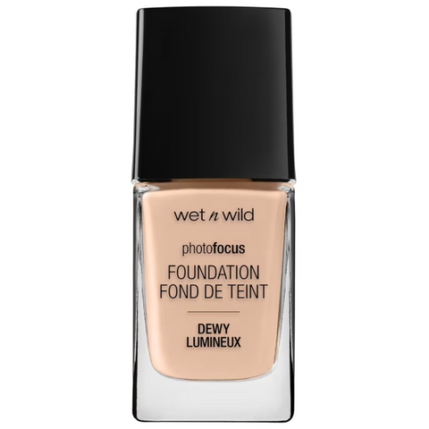 Wet n Wild Photo Focus Dewy Liquid Foundation Makeup, Shell Ivory, 1.0 fl oz