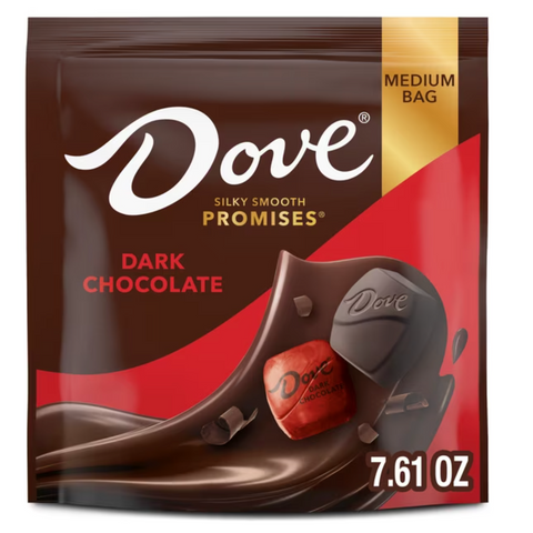 Dove Promises Dark Chocolate Candy, Medium Size, 7.61 oz