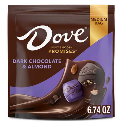 Dove Promises Dark Chocolate & Almond Candy, Medium Size, 6.74 oz