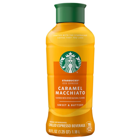Starbucks Caramel Macchiato Chilled Espresso Coffee, 40 oz