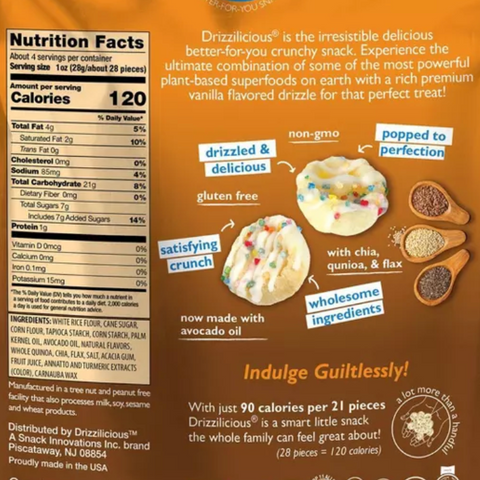 Drizzilicious Birthday Cake Drizzled Mini Rice Cake, 4oz