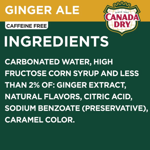Canada Dry Ginger Ale Soda, 2 L Bottle