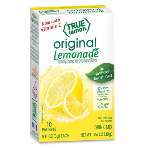 True Lemon Original Lemonade Drink Mix Powder, 10 Count