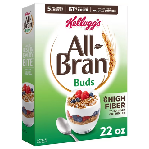 Kellogg's All-Bran Buds Original Breakfast Cereal, High Fiber, 22 oz