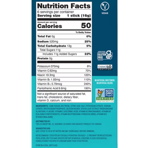 Liquid I.V.® Watermelon Hydration Multiplier® Powdered Electrolyte Drink Mix, 6 Count