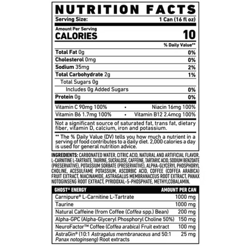 GHOST Energy Zero Sugars Energy Drink, Sour Pink Lemonade, 16 fl oz