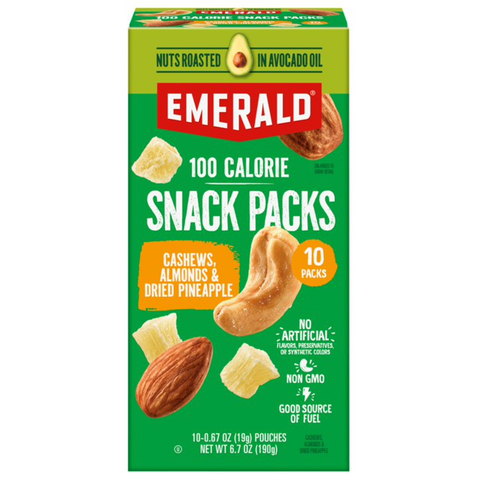 Emerald® Nuts Avocado Oil Roasted Cashews, Almonds, and Dried Pineapple, 10 Count