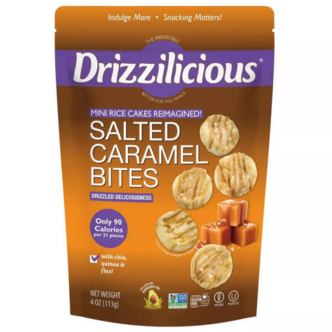 Drizzilicious Salted Caramel Drizzled Mini Rice Cake, 4oz