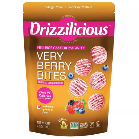 Drizzilicious Very Berry Drizzled Mini Rice Cakes, 4oz
