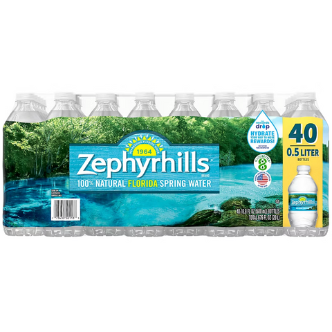 Zephyrhills Natural Spring Water, 16.9 oz., 40 Count