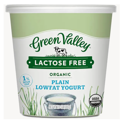 Green Valley Lactose Free Organic Lowfat Plain Yogurt, 24 oz.
