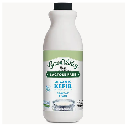 Green Valley Creamy Organic Plain Low Fat Lactose Free Kefir, 32 oz.