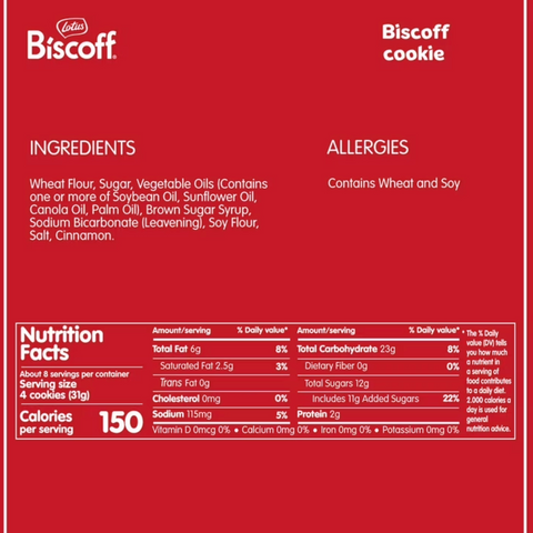 Lotus Biscoff Cookies, 8.8oz