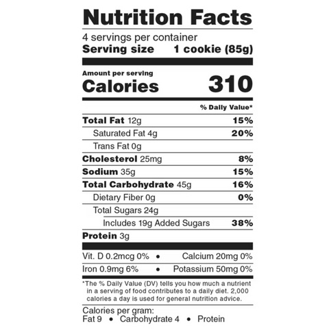 bettergoods Jumbo Cookie Butter-Stuffed White Chocolate Chip Cookie Dough, 3 oz, 4 Count