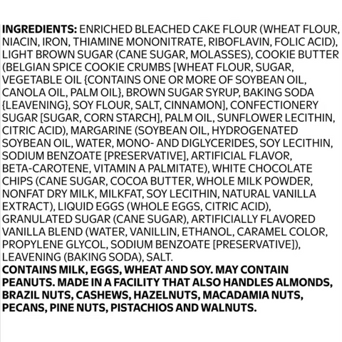 bettergoods Jumbo Cookie Butter-Stuffed White Chocolate Chip Cookie Dough, 3 oz, 4 Count