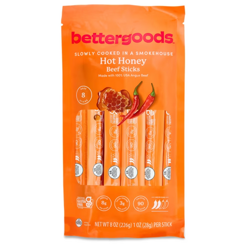 bettergoods Hot Honey Beef Sticks, 8 oz