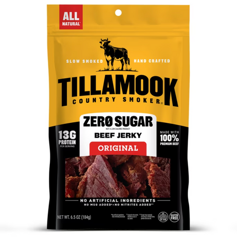 Tillamook Country Smoker Zero Sugar Original Beef Jerky, 6.5 oz