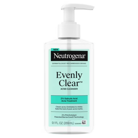 Neutrogena Evenly Clear Acne Cleanser with Salicylic Acid, 9.1 fl. oz