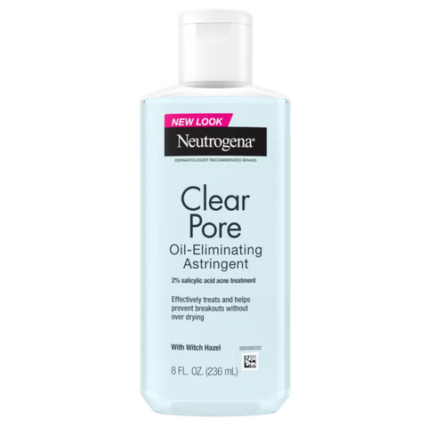Neutrogena Clear Pore Oil-Eliminating Acne Treatment Astringent, Toner for Face, 8 fl oz