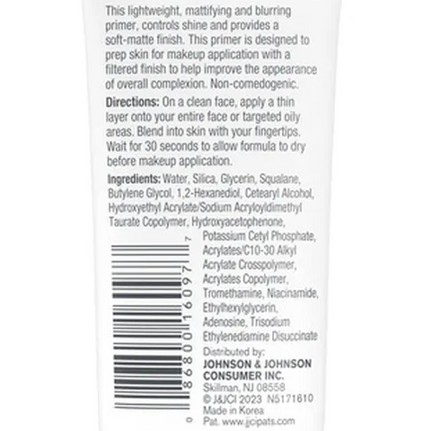 Neutrogena Mattifying Primer with Shine Control Blurs Pores, 1 oz