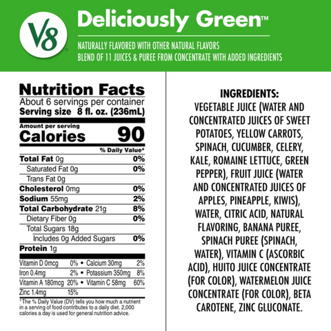 V8 Deliciously Green, 46 oz.