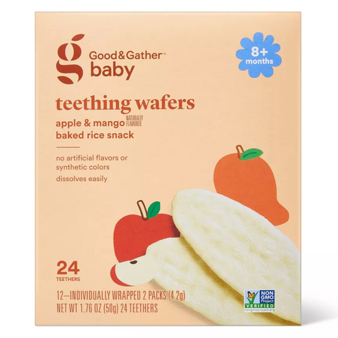 Good & Gather™ Apple Mango Teething Wafers Baby Snacks, 1.76oz, 12 Count