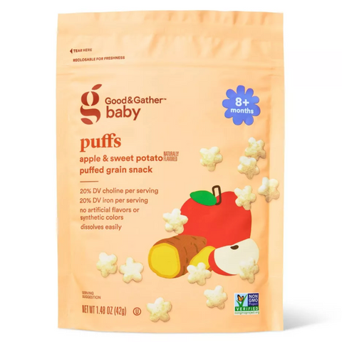 Good & Gather™ Puffs Apple & Sweet Potato Baby Food, 1.48oz