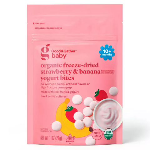 Good & Gather™ Organic Freeze-Dried Strawberry Banana Yogurt Bites, 1oz