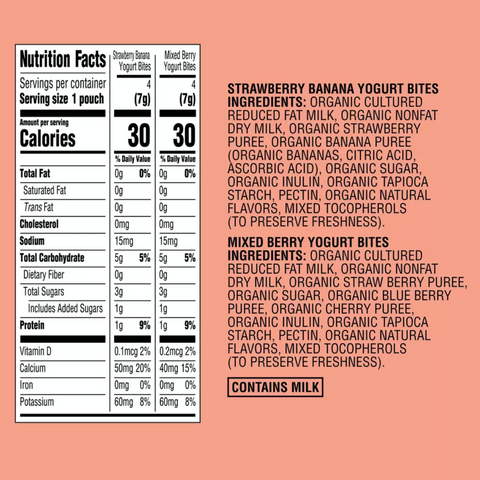 Good & Gather™ Organic Freeze-Dried Strawberry Banana And Mixed Berry Yogurt Bites, 2oz, 8 Count