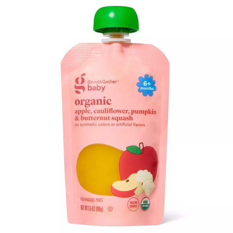 Good & Gather™ Organic Apple Cauliflower Pumpkin & Butternut Squash Baby Food Pouch, 3.5oz