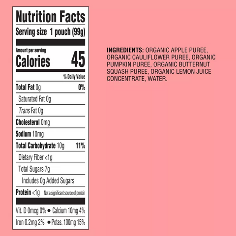 Good & Gather™ Organic Apple Cauliflower Pumpkin & Butternut Squash Baby Food Pouch, 3.5oz