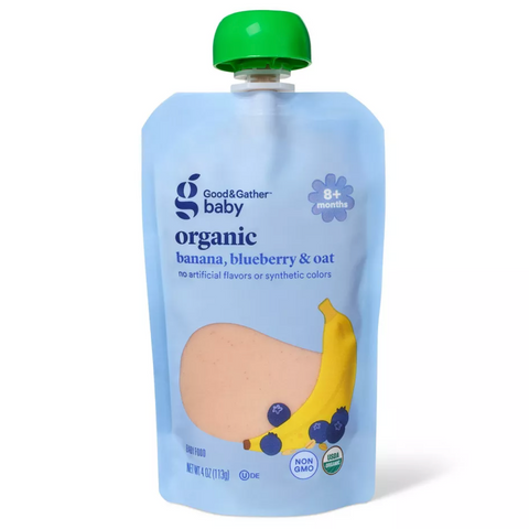 Good & Gather™ Organic Banana Blueberry Oat Baby Food Pouch, 4oz