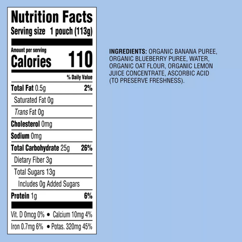 Good & Gather™ Organic Banana Blueberry Oat Baby Food Pouch, 4oz