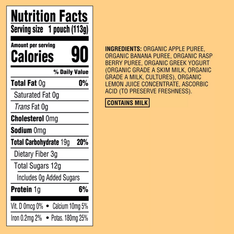 Good & Gather™ Organic Apple Banana Raspberry Yogurt Baby Food Pouch, 4oz