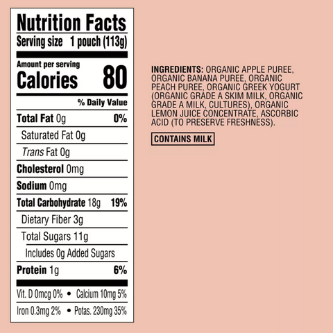 Good & Gather™ Organic Apple Banana Peach Yogurt Baby Food Pouch, 4oz