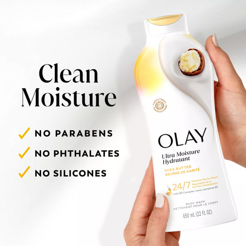 Olay Ultra Moisture Body Wash with Shea Butter, 22 fl oz