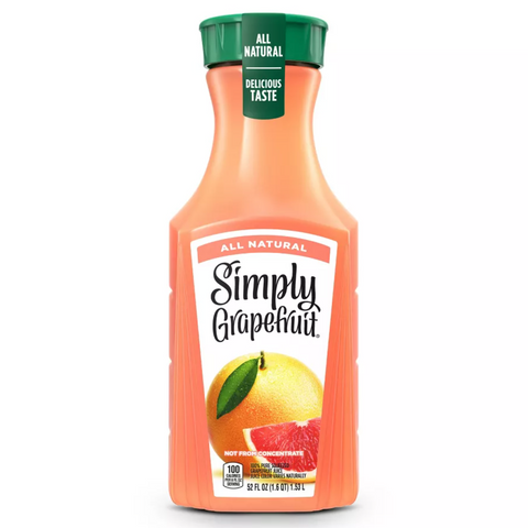Simply 100% Grapefruit Pulp Free Juice, 52 fl oz