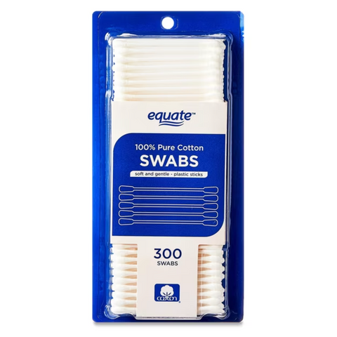 Equate 100% Pure Cotton Swabs, 300 Count
