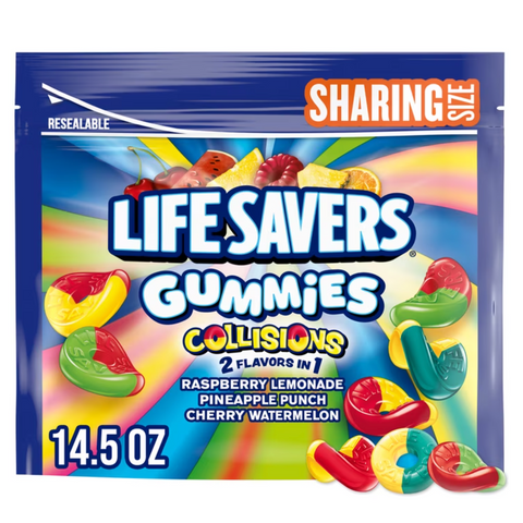 Life Savers Gummies Collisions Gummy Candy Fruit Mix, Sharing Size, 14.5 oz