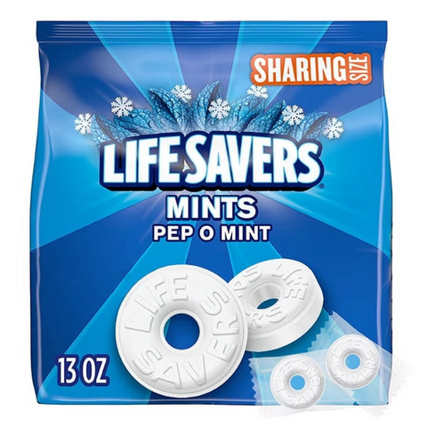 Life Savers Pep-O-Mint Breath Mints Hard Candy, Sharing Size, 13 oz