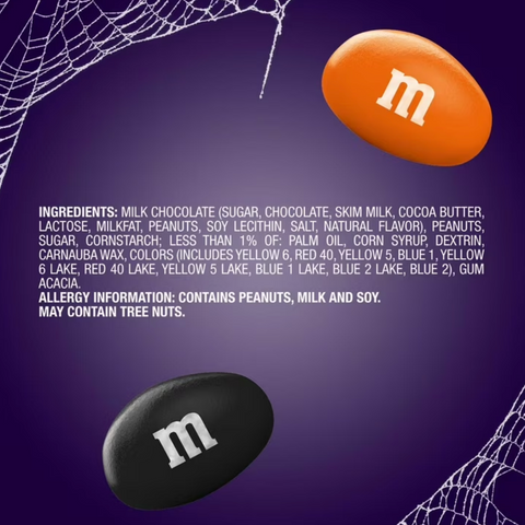 M&M'S Peanut Milk Chocolate Halloween Candy, 62 oz.